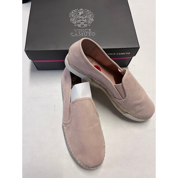 Vince Camuto Tambie Seashell Pink Kidsuede Espadrille Shoes Size 10 - Picture 1 of 6